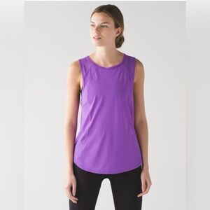 Lululemon sculpt tank in moonlight magenta